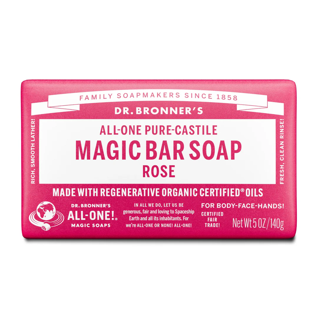 Dr. Bronner´s Pastilla Jabon Rosa 140 Gr