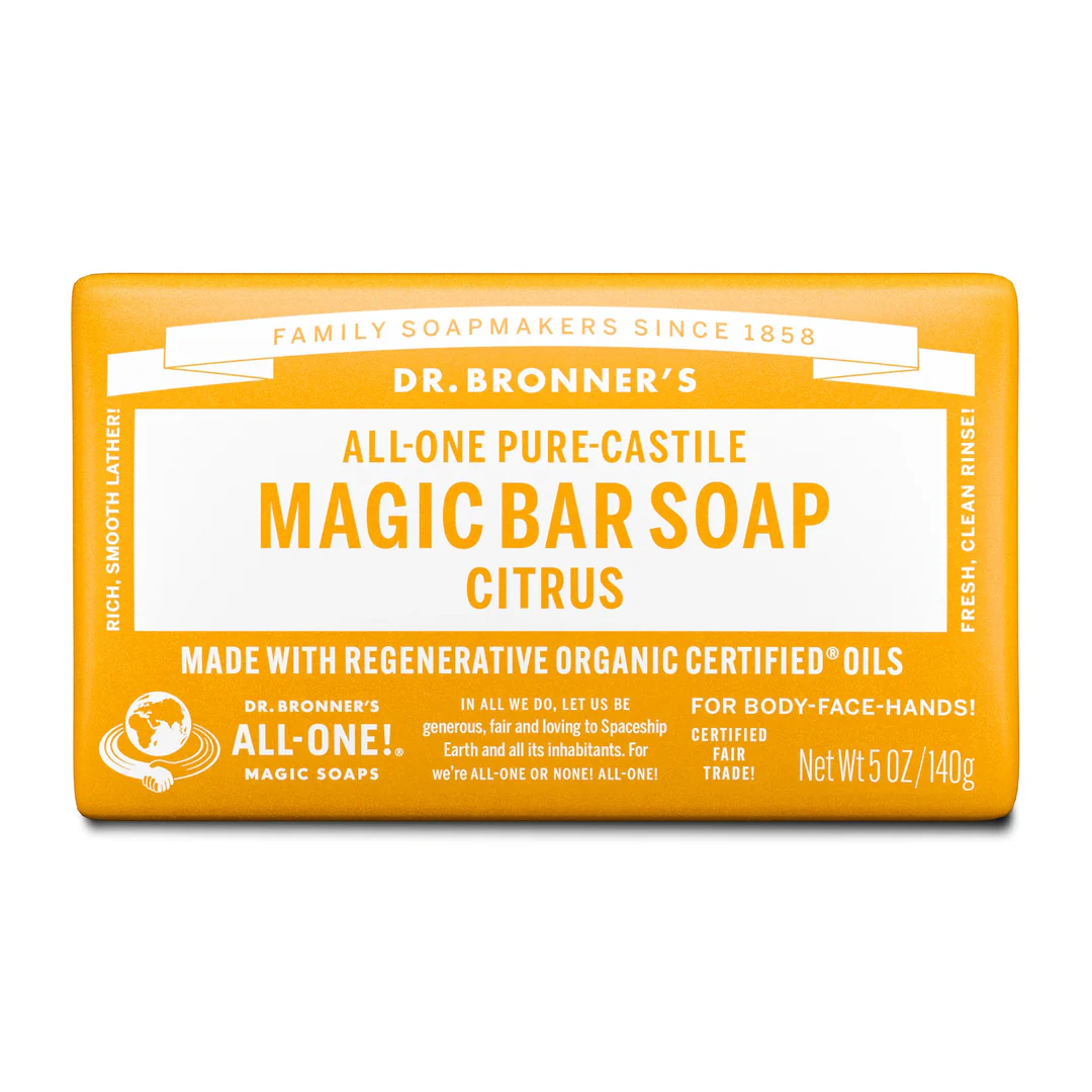 Dr. Bronner´s Pastilla Jabon Citrus Orange 140 Gr