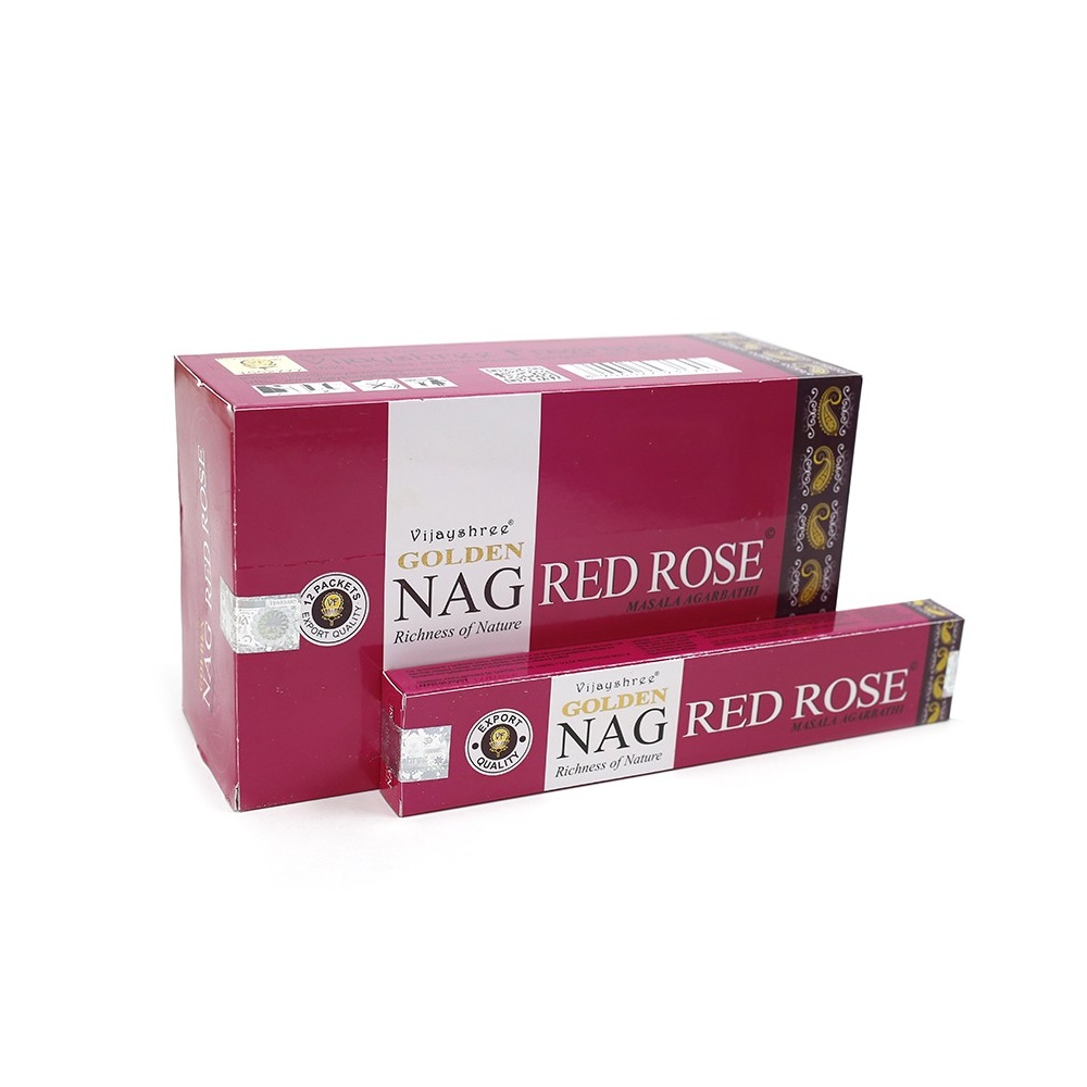 Golden Nag Red Rose Incienso Varilla