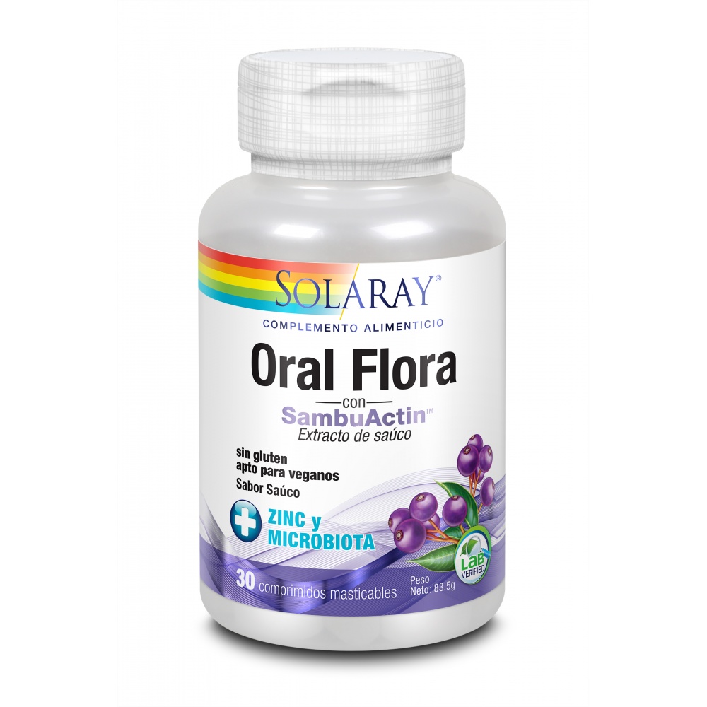 Solaray Oral Flora Sambuactin 30 Comprimidos Masticables